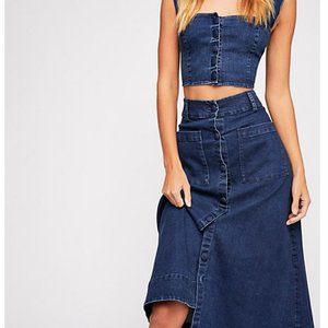 Free People Chronic Sunshine denim set sz XS/SM